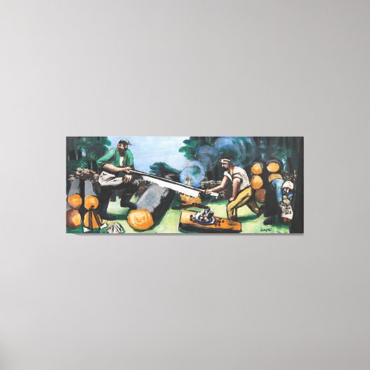 Max Beckmann - Sawyer in the forest キャンバスプリント (正面)