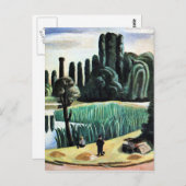 Max Beckmann - Seascape with Poplars, 素晴らし art ポストカード (正面/裏面)
