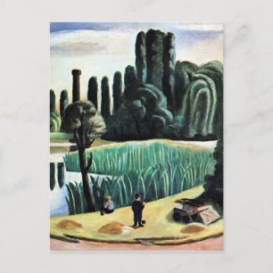 Max Beckmann - Seascape with Poplars, 素晴らし art ポストカード