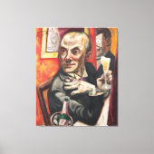 Max Beckmann - Self-Portrait with Champagne キャンバスプリント (正面)