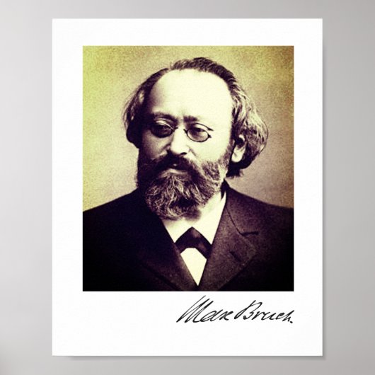 Max Bruch – 署名ポスター ポスター (正面)
