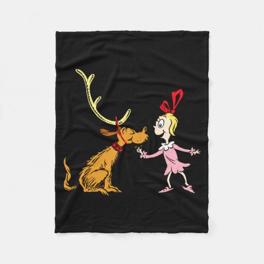 Max Cindy Lou Who フリースブランケット (正面)