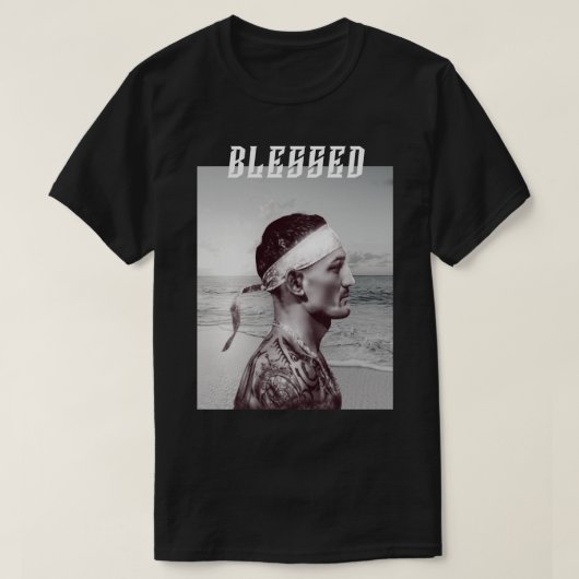 Max Holloway "賛美";エッセンシャルTシャツ Tシャツ (デザイン正面)