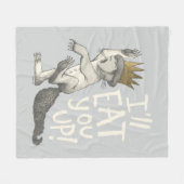 Max | I'll Eat You Up! フリースブランケット (正面(横))