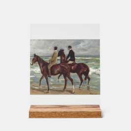 Max Liebermann: Two Riders on the Beach Art アクリルサイン