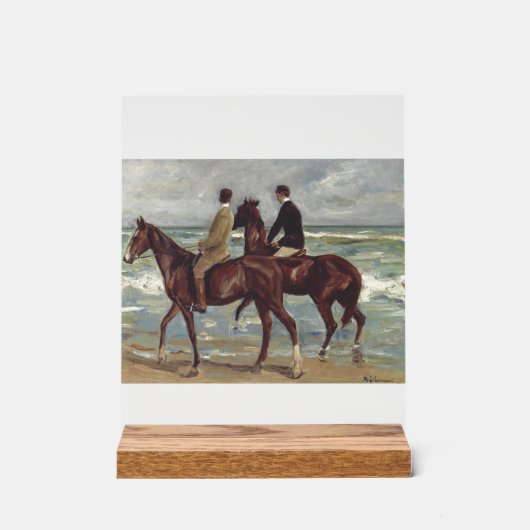Max Liebermann: Two Riders on the Beach Art アクリルサイン (正面)