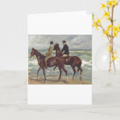 Max Liebermann: Two Riders on the Beach Art カード (黄色い花)