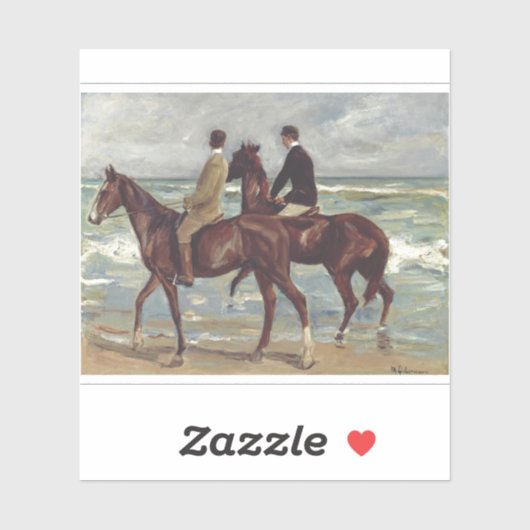 Max Liebermann: Two Riders on the Beach Art シール (シート)