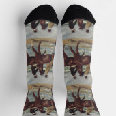 Max Liebermann: Two Riders on the Beach Art ソックス (上部)