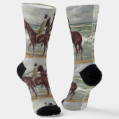 Max Liebermann: Two Riders on the Beach Art ソックス (傾斜あり)