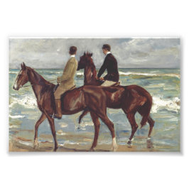 Max Liebermann: Two Riders on the Beach Art フォトプリント