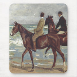 Max Liebermann: Two Riders on the Beach Art マウスパッド