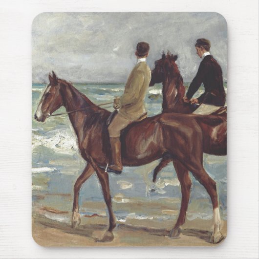 Max Liebermann: Two Riders on the Beach Art マウスパッド (正面)