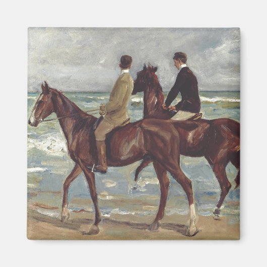 Max Liebermann: Two Riders on the Beach Art マグネット (正面)