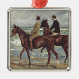 Max Liebermann: Two Riders on the Beach Art メタルオーナメント