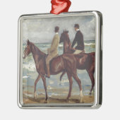 Max Liebermann: Two Riders on the Beach Art メタルオーナメント (左)