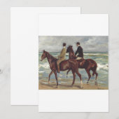 Max Liebermann: Two Riders on the Beach Art 招待状 (正面/裏面)