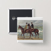 Max Liebermann: Two Riders on the Beach Art 缶バッジ (正面&裏面)