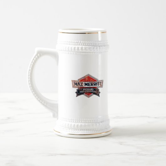Max Meritt Auto Parts Stein Rustyロゴビールスタイン ビールジョッキ (左)