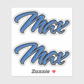 Max Name blue Aufkleber Sticker Stickerset シール (シート)