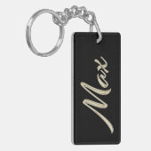 Max Name whitegold Schlüsselanhänger Anhänger キーホルダー (正面左)