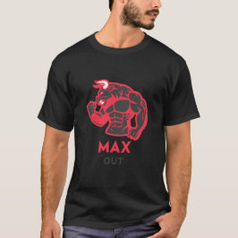 Max Out Bull Bodybuilding Shirt Tシャツ