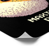 Max Puff Achieved Pixel Pufferfish Retro Gamer Art ポスター (角)