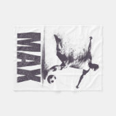 Max Soccer Boys Personalized First Name Max  フリースブランケット (正面(横))