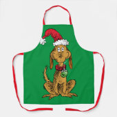 Max the Dog in Santa Hat エプロン (正面)
