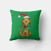 Max the Dog in Santa Hat クッション (裏面)