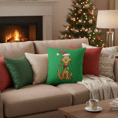 Max the Dog in Santa Hat クッション