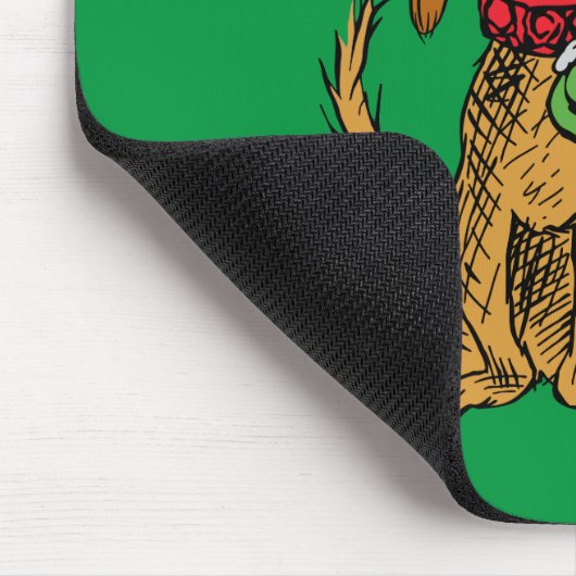 Max the Dog in Santa Hat マウスパッド (コーナー)