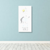 Max | The King of All Wild Things - Blue キャンバスプリント (インサイチュ (ウッドフロア))