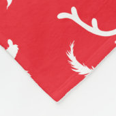 Max the Reindeer Silhouette フリースブランケット (角)