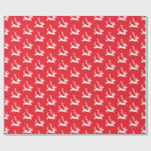 Max the Reindeer Silhouette ラッピングペーパー (フラット)