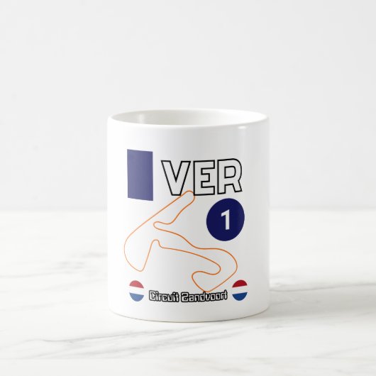 Max Verstappen、回路Zandvoort、式1 コーヒーマグカップ (中央)