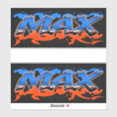 Max Vorname Name Graffiti Aufkleber Sticker シール (シート)
