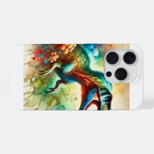 Maxakalisaurus in Watercolor 050824AREF106 - Water iPhoneケース (裏面横)