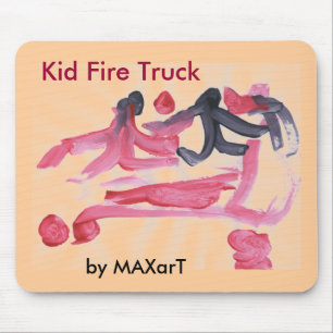 MAXarT著子供の普通消防車 マウスパッド