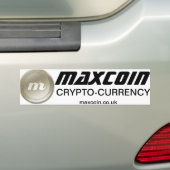 Maxcoinのバンパーステッカー バンパーステッカー (車上)