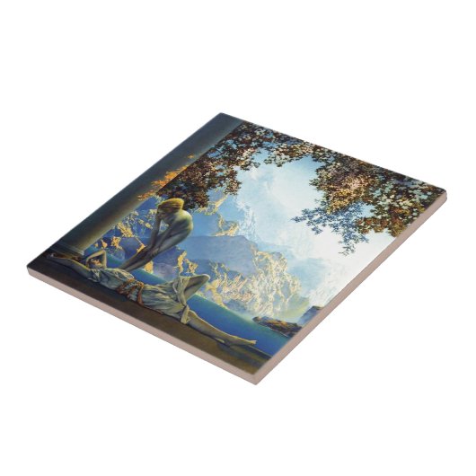 Maxfield Parrishの夜明け タイル (側面)