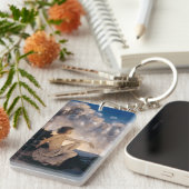 Maxfield Parrish Air Castles 1904 Vintage Fantasy  キーホルダー (正面右)