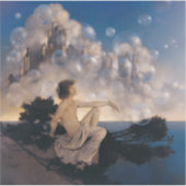 Maxfield Parrish Air Castles 1904 Vintage Fantasy  シール (正面)