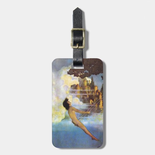 Maxfield Parrish Dinky鳥のヴィンテージの本 ラゲッジタグ (正面縦)