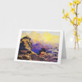 Maxfield Parrish, Getting Away From it All, 1941 カード (黄色い花)