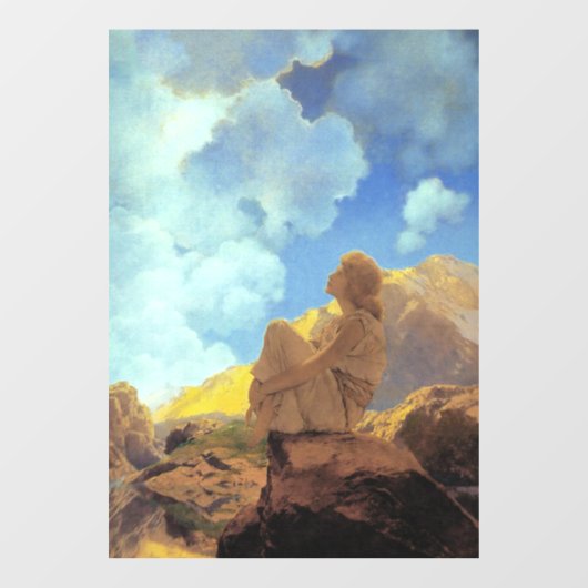 Maxfield Parrish Morning 1922 Cloud Blue Fine Art ウィンドウサイン (シート)