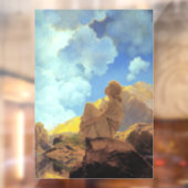 Maxfield Parrish Morning 1922 Cloud Blue Fine Art ウィンドウサイン (シート2)