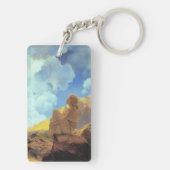 Maxfield Parrish Morning 1922 Cloud Blue Fine Art キーホルダー (裏面)