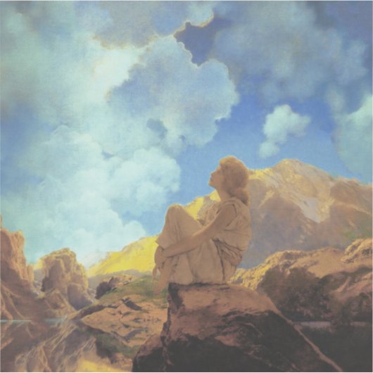 Maxfield Parrish Morning 1922 Cloud Blue Fine Art シール (正面)