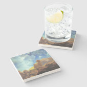 Maxfield Parrish Morning 1922 Cloud Blue Fine Art ストーンコースター (横)